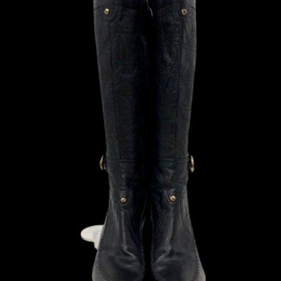 Gianmarco Lorenzi Shoes - Gianmarco Lorenzi Black Leather Buckle Heeled Boots - Size 37 (Sz. 6)